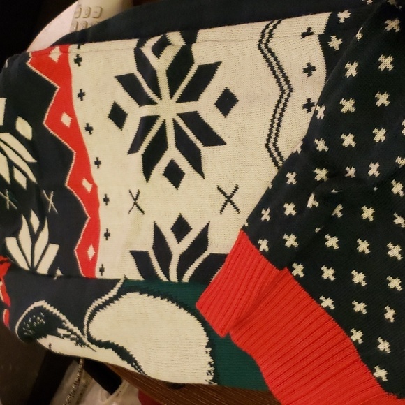 Elf Buddy SANTA! OMG I KNOW HIM! Ugly Christmas Sweater Size M - Picture 5 of 7